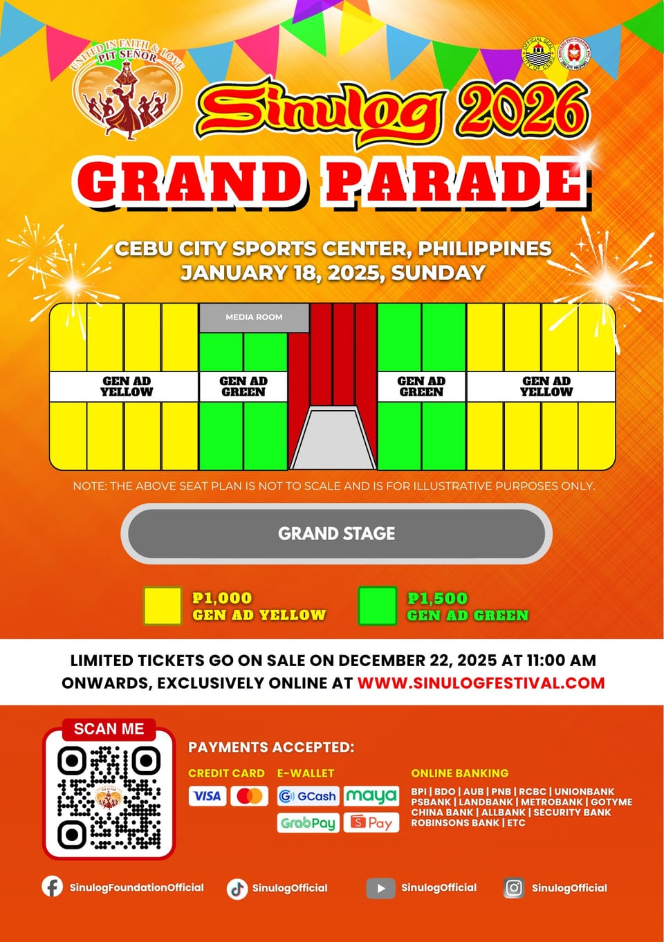 Sinulog 2026 Grand Parade Ticket Poster